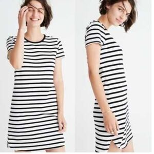 Madewell Stripe Shorts Sleeve Mini Dress